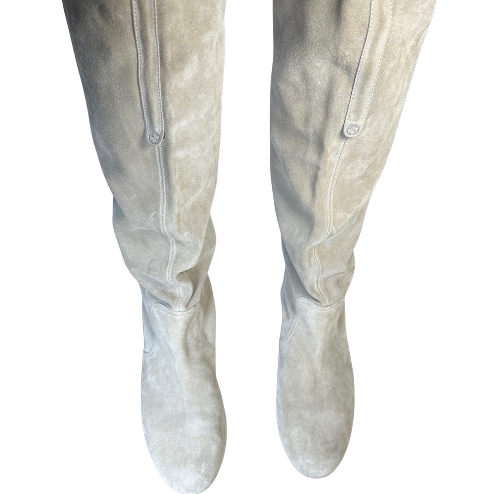 Gucci Light Beige Over the Knee Boots